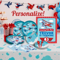 *Airplane PERSONALIZED Party Deluxe Pack for 8